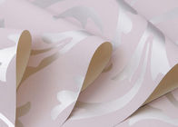 0.53*10M gravou o papel de parede europeu do estilo com teste padrão cor-de-rosa de prata da folha