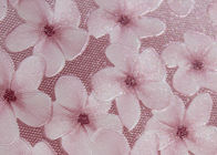 Papel de parede floral rústico do vinil cor-de-rosa da cor com o à prova de som para a decoração home
