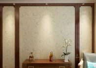 Papel de parede contemporâneo de decoração interior gravado do papel de parede do vinil, o de prata e o verde