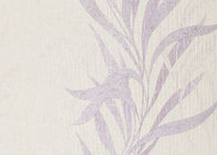 Estilo asiático papel de parede branco gravado, papel de parede impermeável do teste padrão da folha