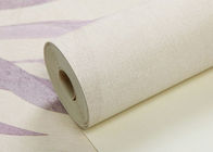 Estilo asiático papel de parede branco gravado, papel de parede impermeável do teste padrão da folha