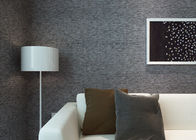Papel de parede gravado do vinil da decoração da casa preto removível para quartos