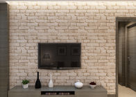 Papel de parede removível do efeito do tijolo do estilo chinês 3D com cor cinzenta branca, padrão de CSA