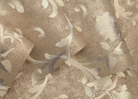 Papel de parede floral do quarto do país do teste padrão da folha de ouro impermeável para os interiores home