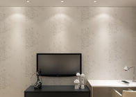Papel de parede floral rústico de prata impermeável, papel de parede gravado removível do vinil