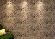 Papel de parede retro removível do vintage, papel de parede floral do vinil com impermeável