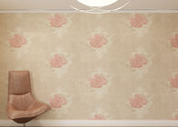 Papel de parede rústico da decoração da casa do estilo do abricó impermeável com teste padrão floral