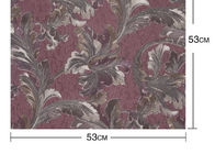 Os papéis de parede retros impermeáveis do estilo gravaram o teste padrão floral da ameixa vantajosa
