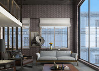 Papel de parede retro para a sala de estar, papel de parede do efeito de parede do tijolo 3D do estilo chinês