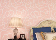 Luz - papel de parede removível moderno floral cor-de-rosa, papel de parede contemporâneo do quarto