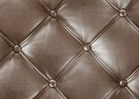 Cor luxuoso de Brown do papel de parede da sala de visitas com teste padrão do couro 3D, tamanho de 0.53*10M