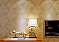 Papel de parede lavável do vinil do estilo moderno, cobertas de parede do vinil com teste padrão dourado da folha
