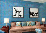 High Range Blue Bronzing Non-Woven Paper Modern Removable Wallpaper for Living Room