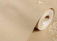 O damasco de Brown gravou a umidade europeia do papel de parede do estilo - prova com fibras de planta naturais