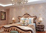 Bronzeando o papel de parede floral contemporâneo luxuoso do ouro clássico para a sala de visitas, estilo europeu