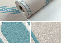 Cor azul com fibras de planta naturais, do papel de parede removível moderno da sala de visitas rolo 0.53*10m/