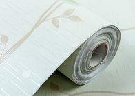 Light Green Washable Vinyl Wallpaper With Peel And Stick Embossed Surface , Strippable Type