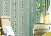 Papel de parede floral listrado clássico lavável, cobertas de parede duráveis materiais do vinil