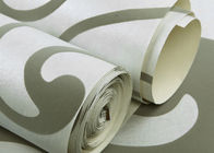 papel de parede Textured veludo do papel de parede de 0.53*10m, o branco e o verde de veludo para a decoração home