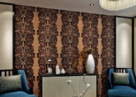 Papel de parede impermeável luxuoso do rebanho de veludo para a sala de visitas, certificação do GV CSA