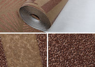 Não - papel de parede removível moderno Moistureproof tecido de Brown com grânulos deixando cair