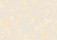 Ouro e papel de parede removível floral cinzento, projeto da casa do papel de parede da arte moderna