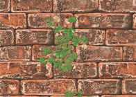 coberta de parede contemporânea do teste padrão das plantas verdes do tijolo 3D para o fundo da tevê