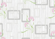Papel de parede não tecido moderno do teste padrão de flor para o entretenimento/agregado familiar, aprovação do GV CSA
