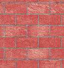 tijolo 3D que imprime o papel de parede removível moderno do estilo natural, material do PVC de 0.53*10M