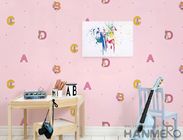 Wallcovering inglês moderno da cor do rosa do papel de parede do quarto das crianças das letras