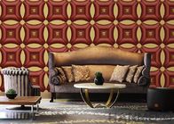 A cor dourada 3D decorativo dirige o papel de parede, papel de parede do PVC para o interior da casa