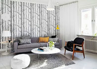 Papel de parede removível moderno vantajoso da árvore de vidoeiro/papel de parede para a sala de visitas 0.53*10M