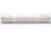 Papel de parede lavável do vinil da sala de visitas, papel de parede branco do teste padrão do damasco