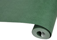 Material removível não tecido do papel de parede dos bens com obscuridade - cor verde