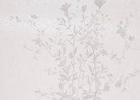 Papel de parede floral rústico de prata impermeável, papel de parede gravado removível do vinil