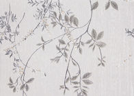 Eco - papel de parede floral amigável da decoração da sala com teste padrão botânico