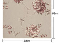 papel de parede rústico removível do estilo de 0.53*10M, papel de parede floral gravado do teste padrão