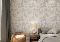 Papel de parede impermeável do estilo country do vinil com teste padrão floral para o quarto