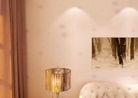 Papel de parede interior removível da sala de visitas com luz floral roxa do teste padrão - roxo