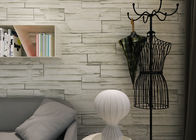 Papel de parede do efeito do tijolo da cor verde 3D para o agregado familiar, cobertas de parede do efeito do tijolo do PVC