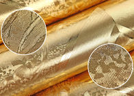 Papel de parede moderno luxuoso do estilo com material removível da folha de ouro, teste padrão geométrico