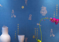 Papel de parede largo da decoração da sala do teste padrão chinês tecido não com teste do GV