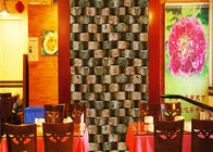 Eco - papel de parede gravado amigável do efeito do tijolo 3d para o fundo do restaurante